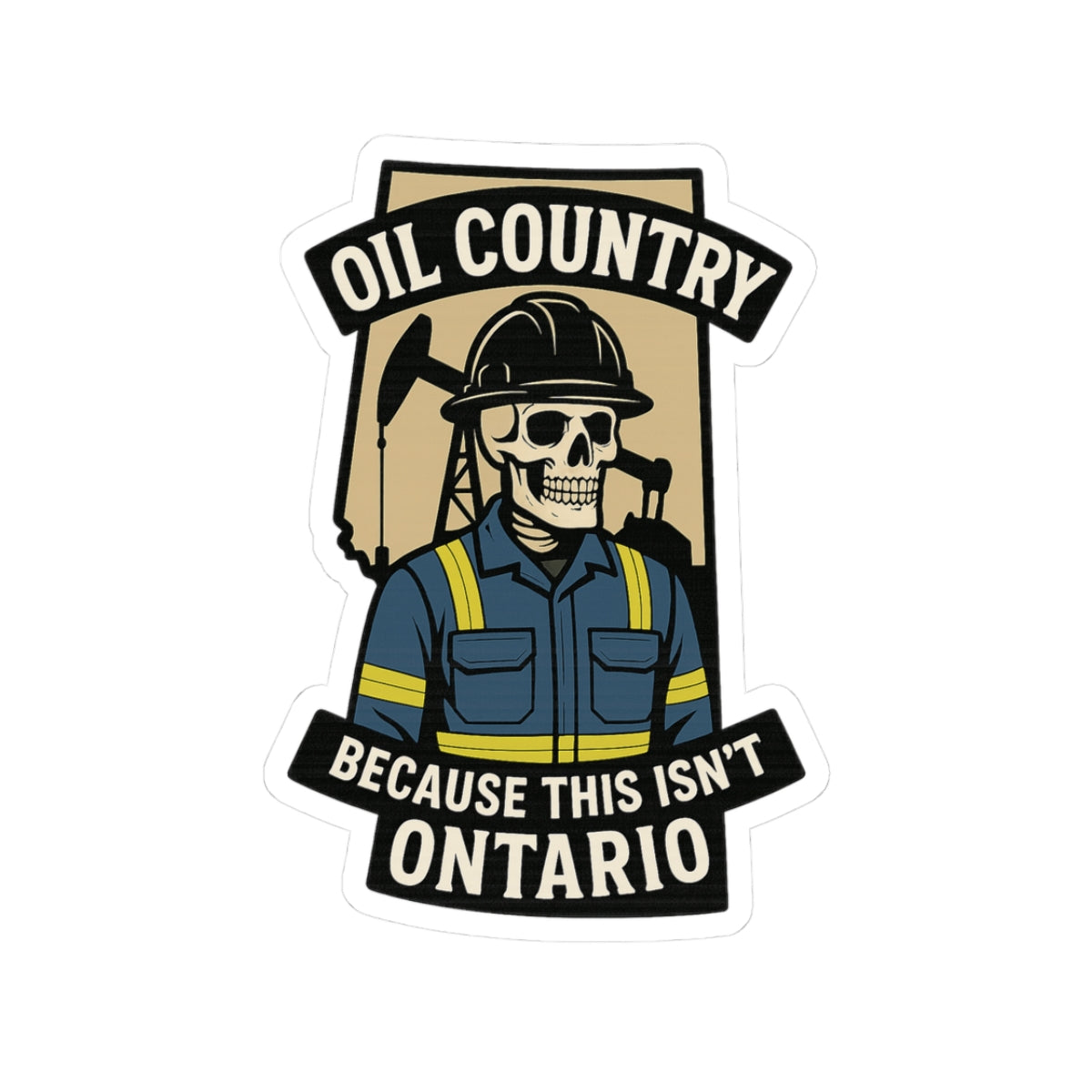 Oil Country  Hard Hat Sticker