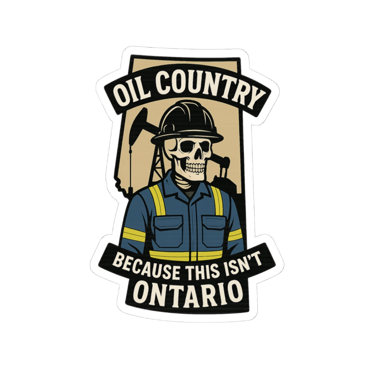 Oil Country  Hard Hat Sticker