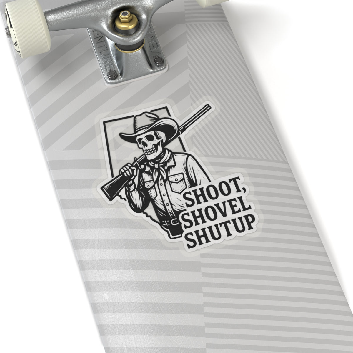 Shoot, Shovel Shutup Hard Hat Sticker