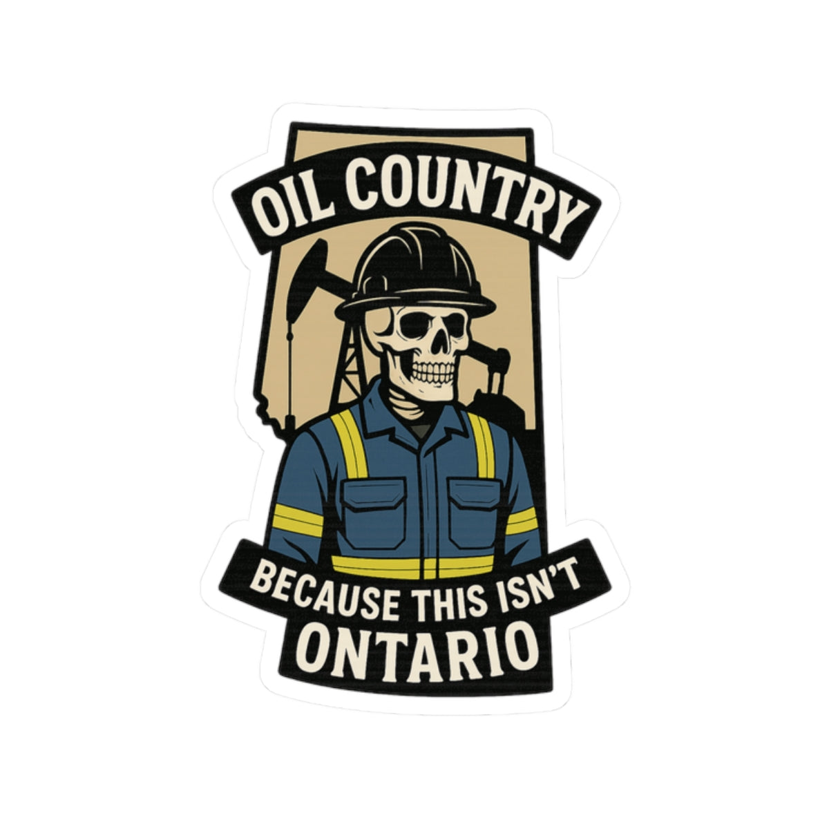 Oil Country  Hard Hat Sticker